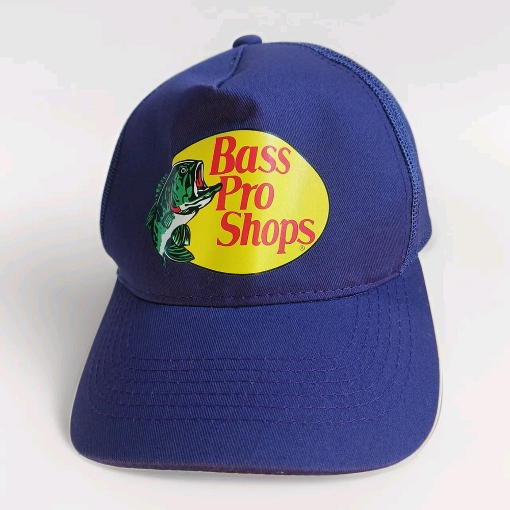 Bass Pro Shops Trucker Hat Purple Mesh Back Snapback